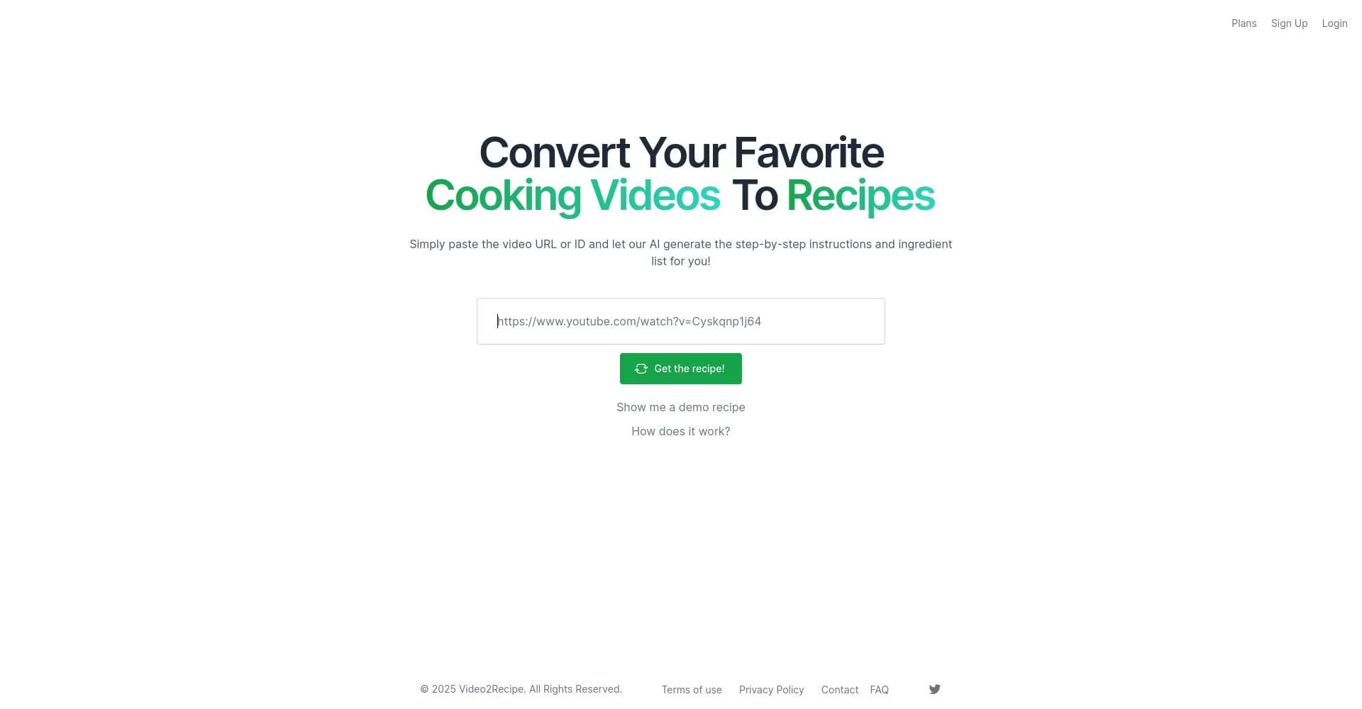 Video2Recipe