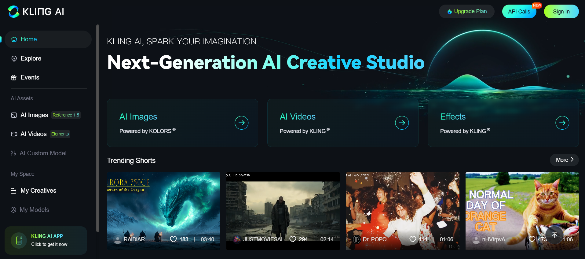 Generador de videos con IA - Kling AI