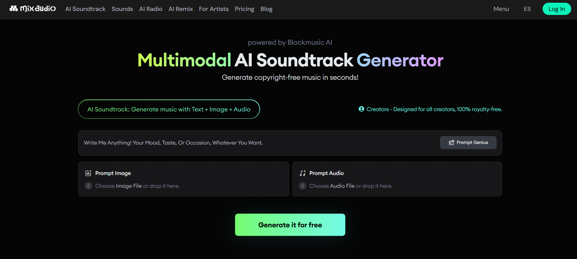 Mix.Audio generando música con IA