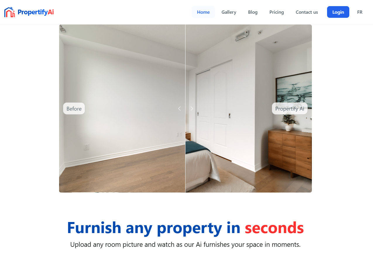 Amueblado virtual de sala de estar con estilo moderno