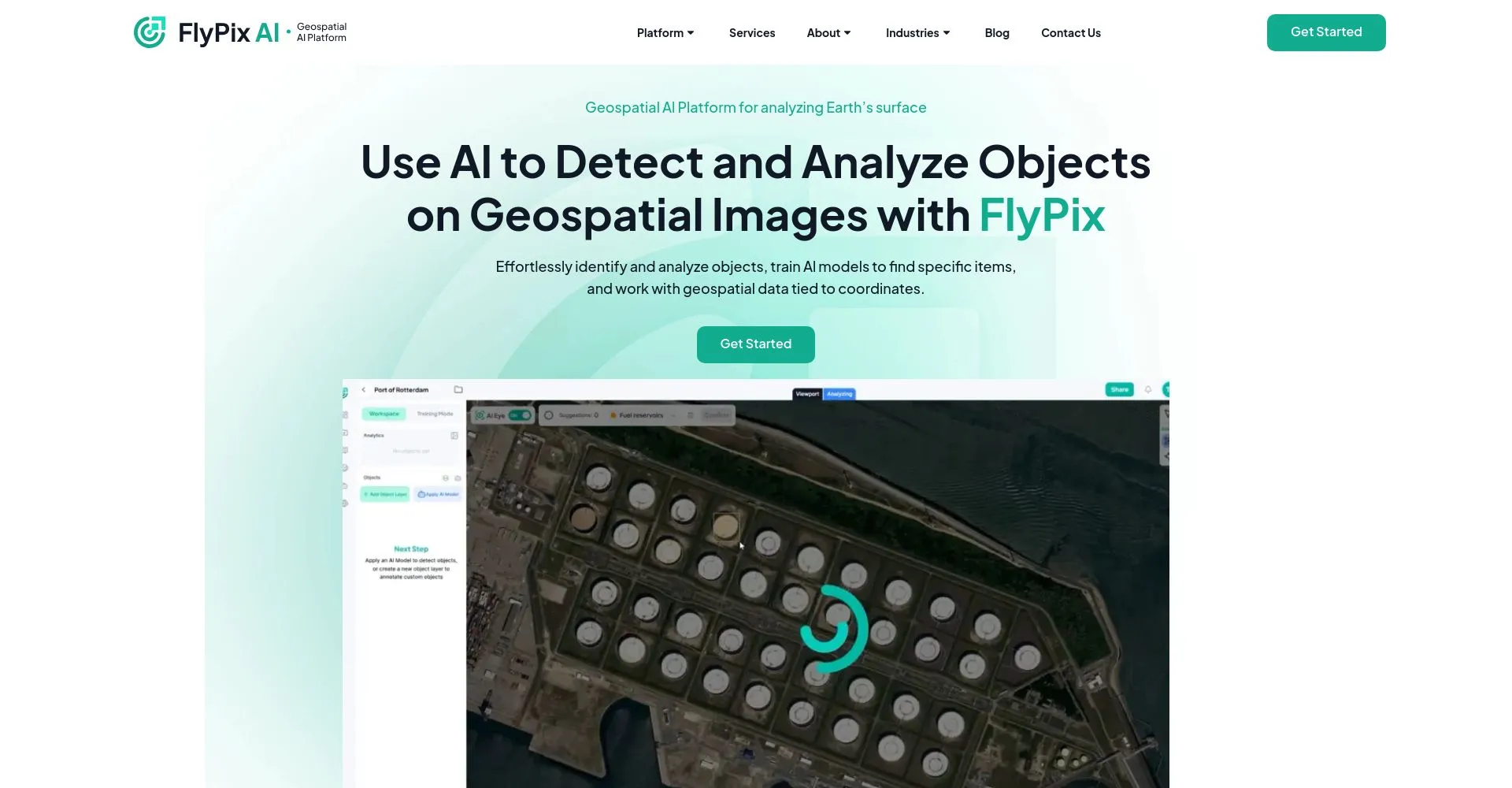 Plataforma de IA FlyPix para análisis geoespacial