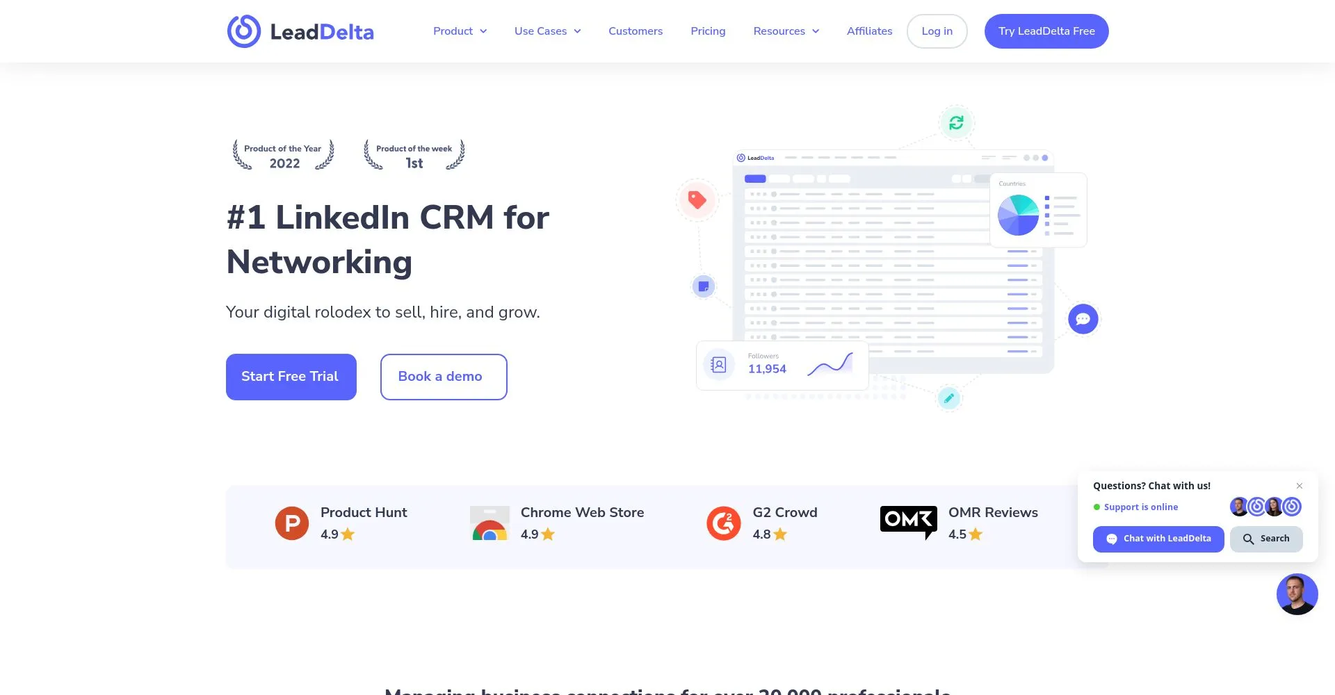 LeadDelta CRM de LinkedIn para Networking