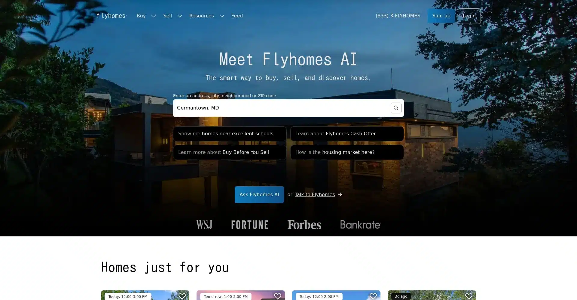 Captura de pantalla de Flyhomes AI