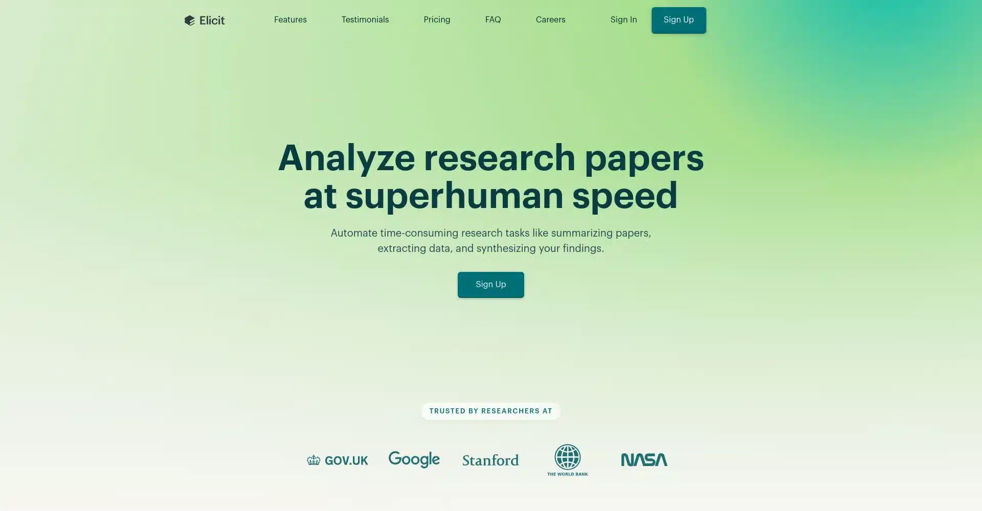 Interfaz de Elicit para automatizar tareas de investigación