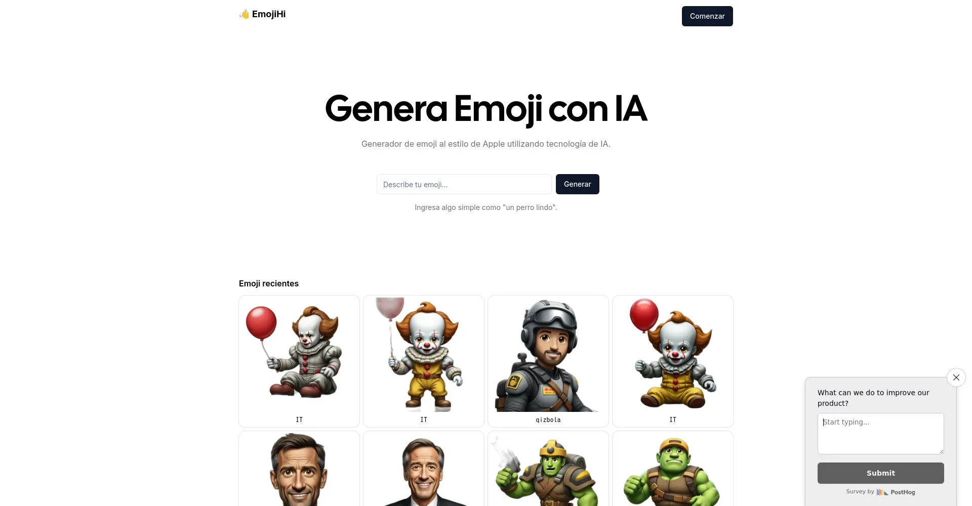 Página web para generar emojis con inteligencia artificial