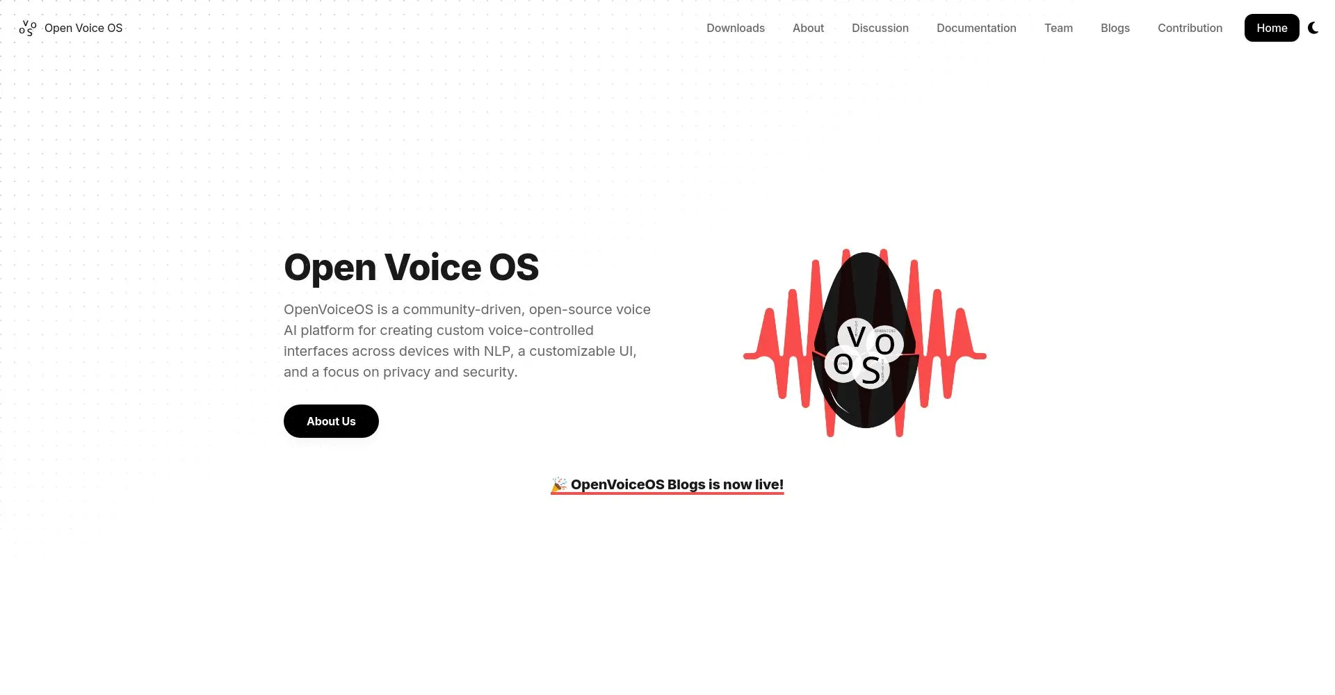 Captura de pantalla de Open Voice OS