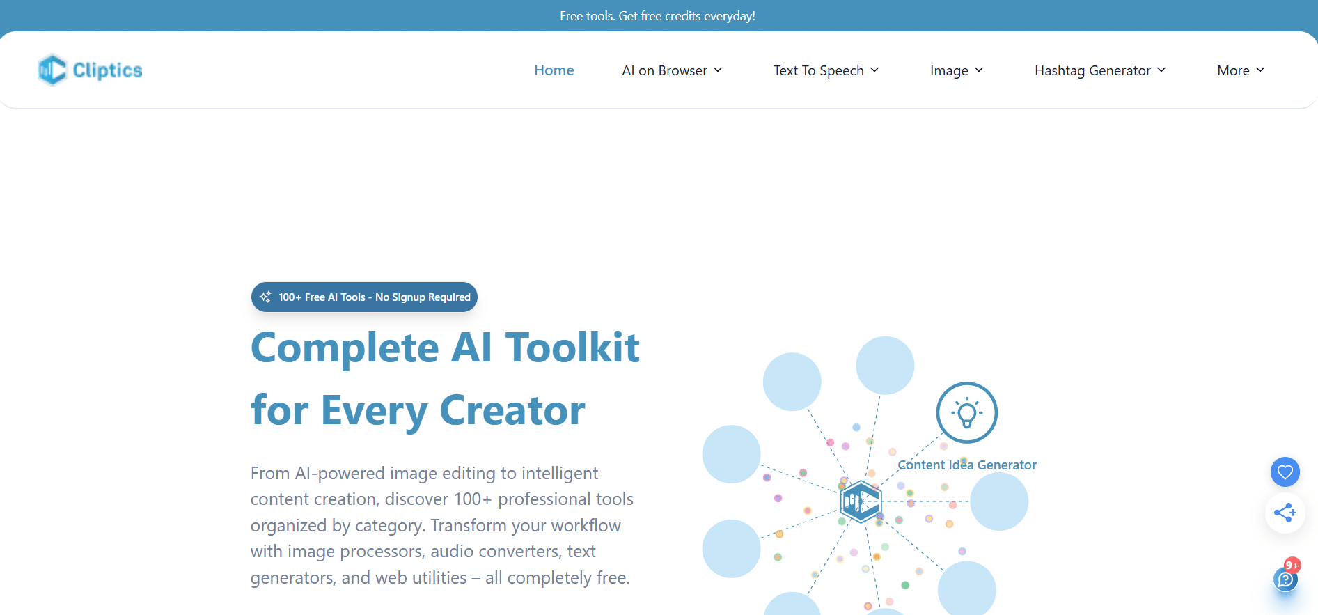 Plataforma Cliptics para edición de imágenes y audio