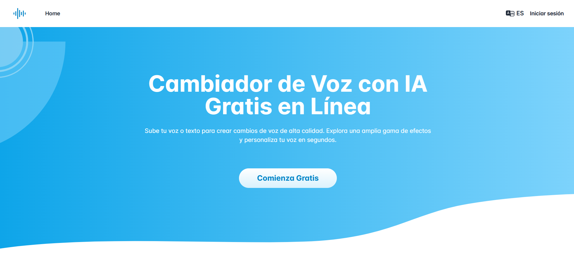 Voice Changer plataforma online para cambiar la voz con efectos personalizados