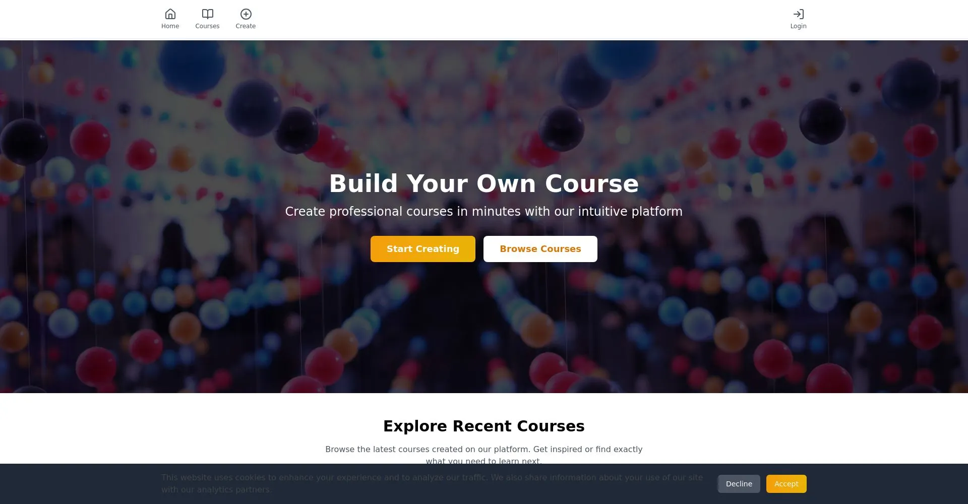 Plataforma para crear cursos profesionales
